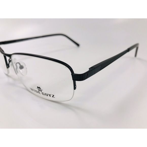 New Wide Guyz Black CAPONE Eyeglasses 61mm for The Stylish Large Man - Picture 4 of 11